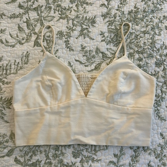 Altar'd State Cream Bralette Crop Top Size L Festival Boho Layering - Picture 1 of 3